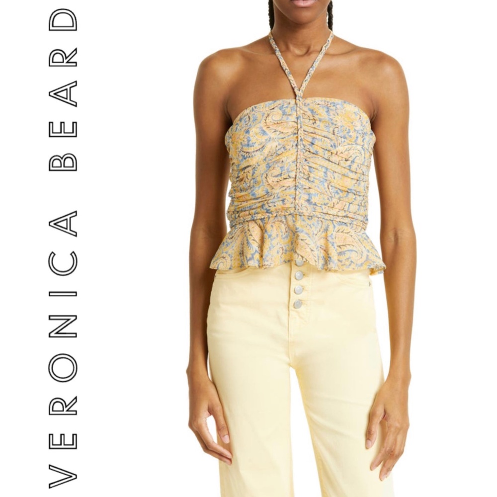 Veronica Beard💕Arienne Paisley Silk Halter Top Size 2